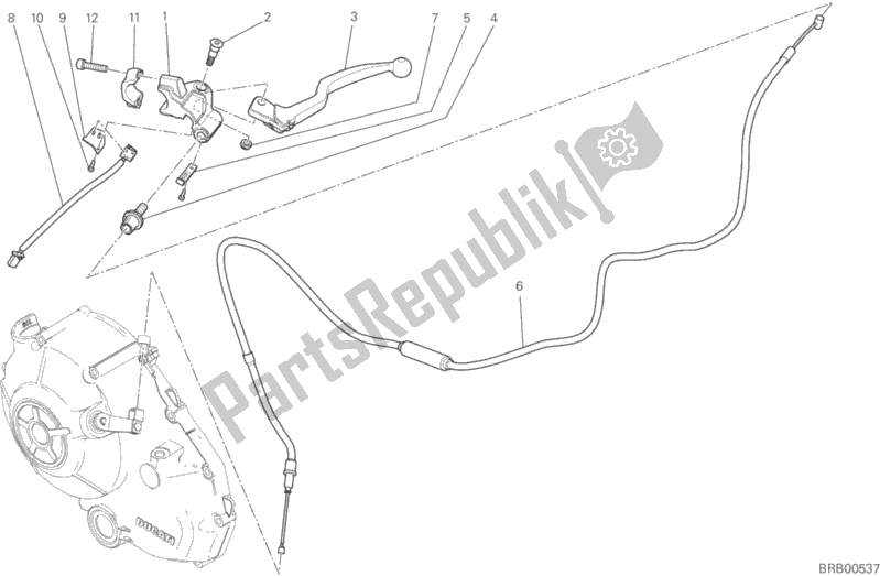 All parts for the Clutch Control of the Ducati Scrambler Italia Independent USA 803 2016